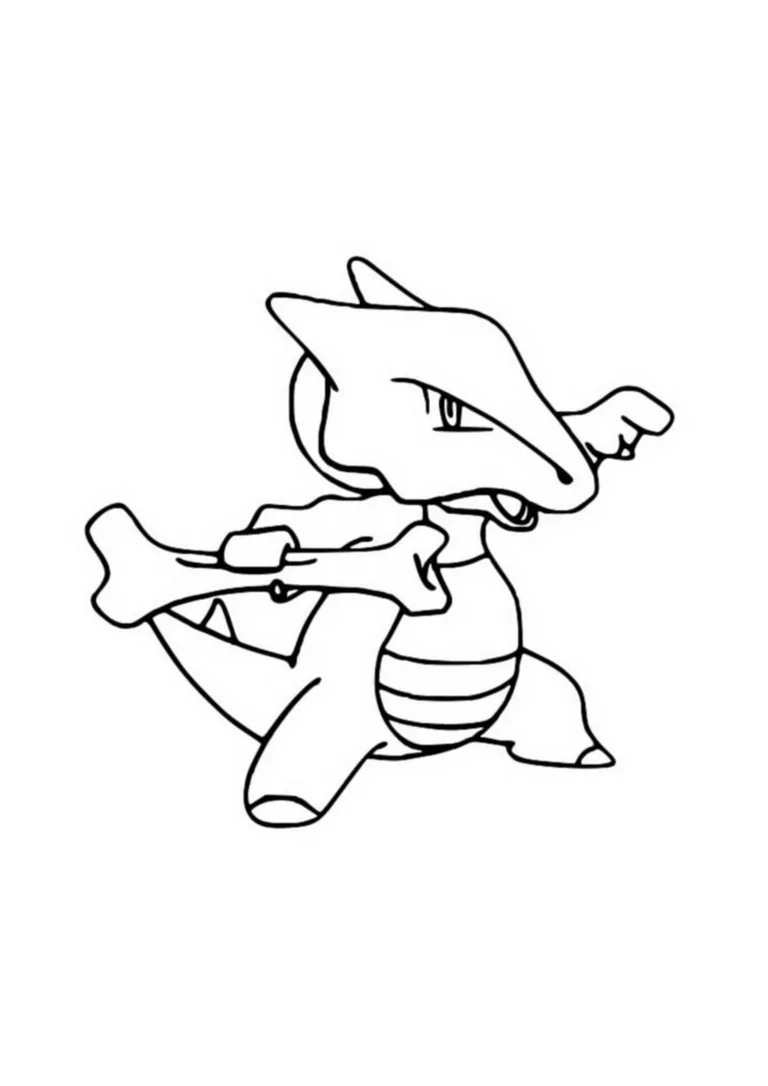 Marowak coloring page (A4) to print