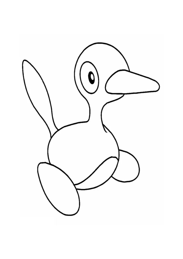 Porygon2 coloring page (A4) to print