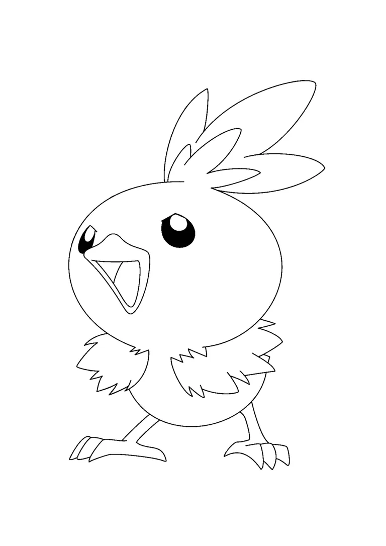 Coloriage Poussifeu (A4) à imprimer
