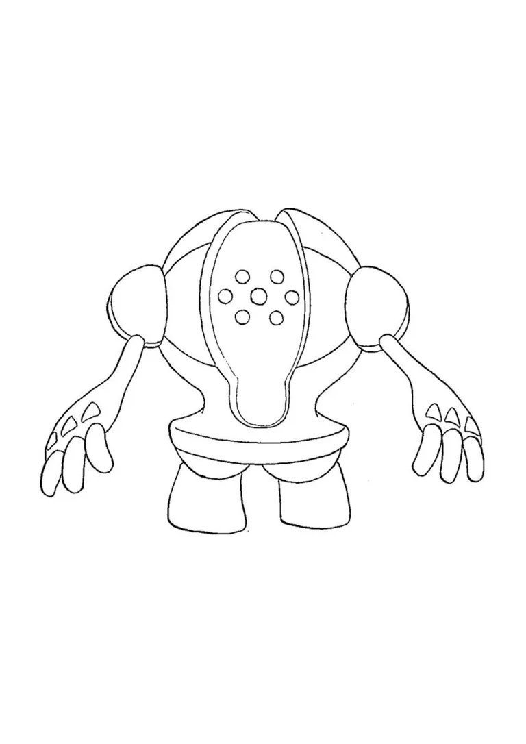 Registeel coloring page (A4) to print