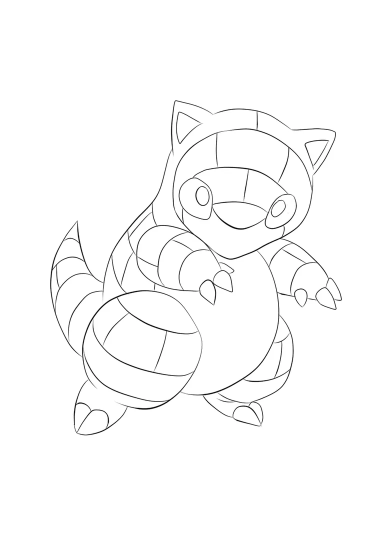 Coloriage Sabelette (A4) à imprimer