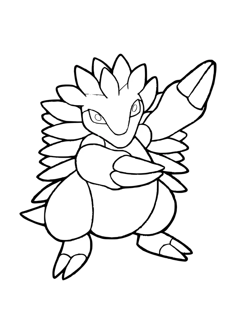Página para colorear Sandslash (A4) para imprimir
