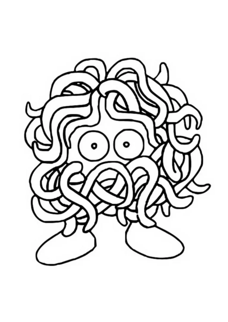 Tangela coloring page (A4) to print