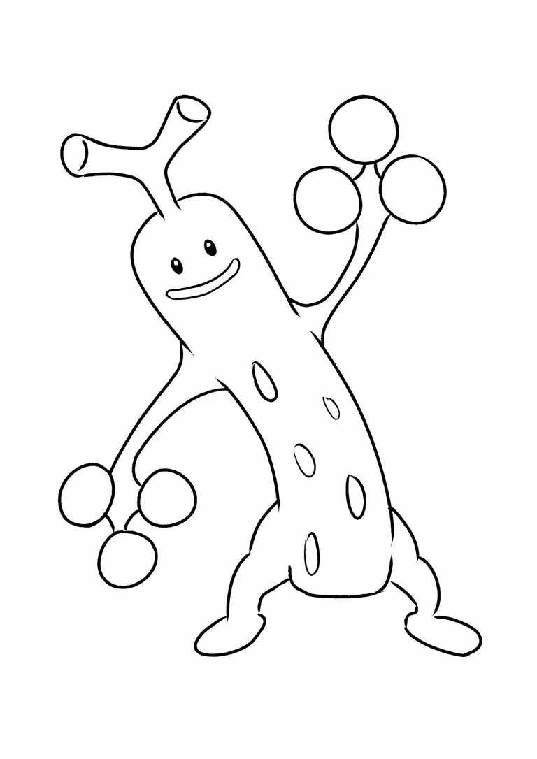 Página para colorear Sudowoodo (A4) para imprimir