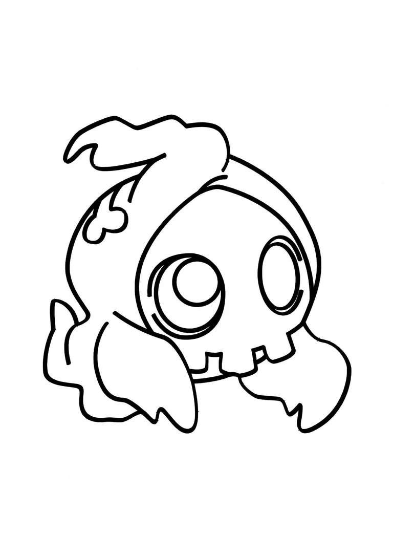 Duskull coloring page (A4) to print