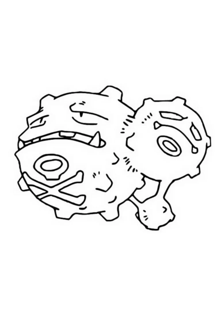 Página para colorear Weezing (A4) para imprimir