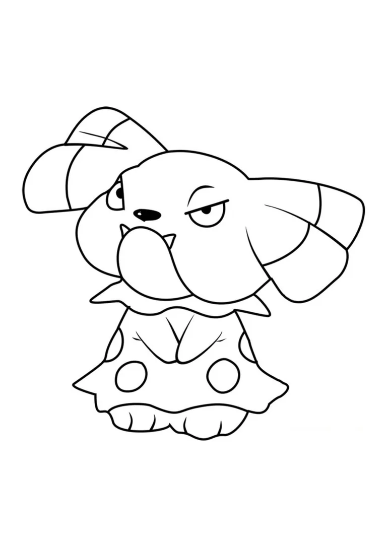 Coloriage Snubbull (A4) à imprimer