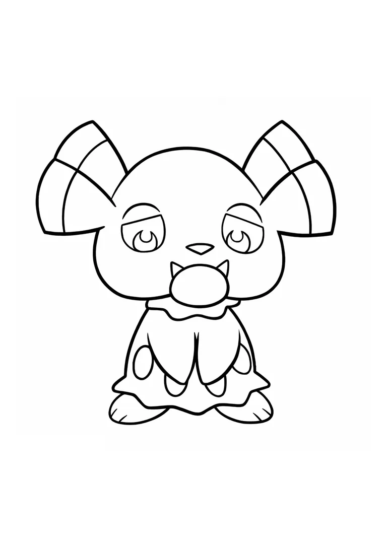 Coloriage Snubbull (A4) à imprimer