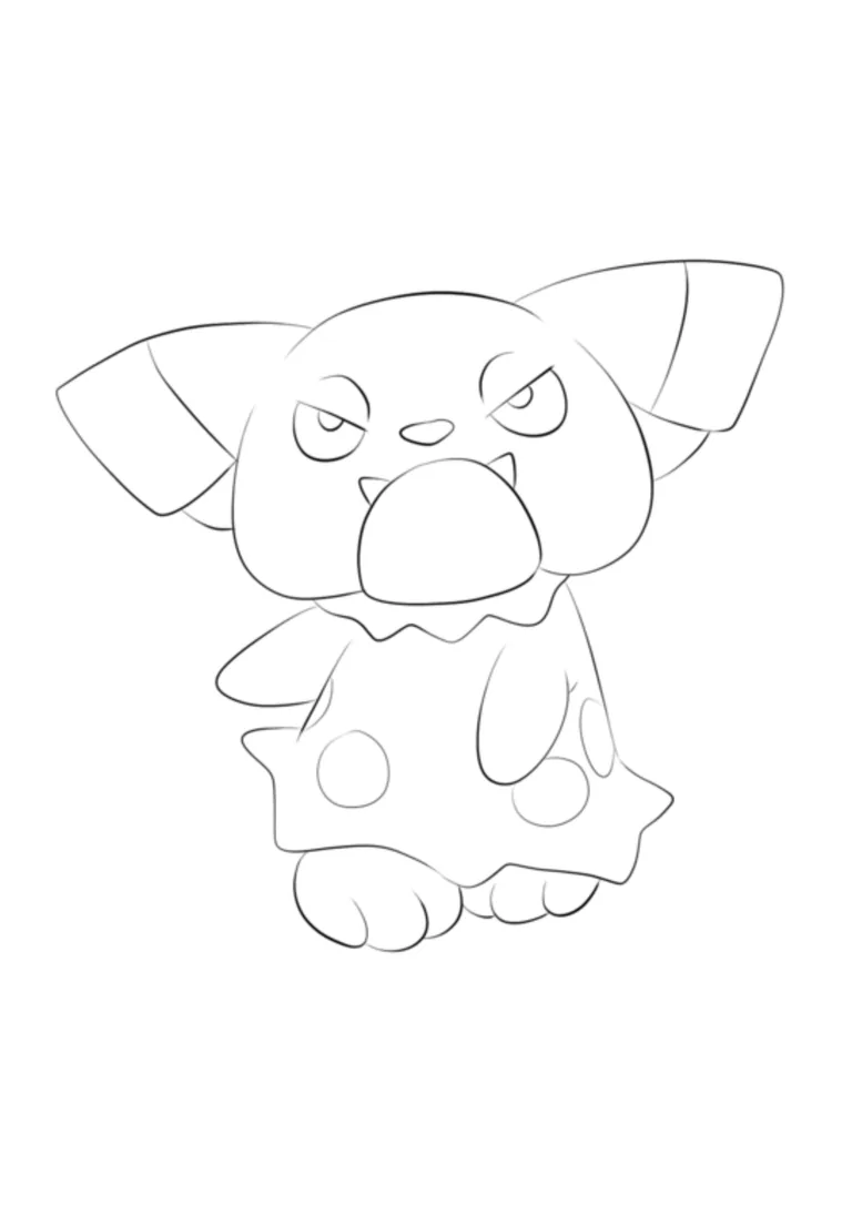 Coloriage Snubbull (A4) à imprimer