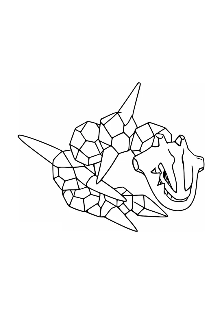 Steelix coloring page (A4) to print