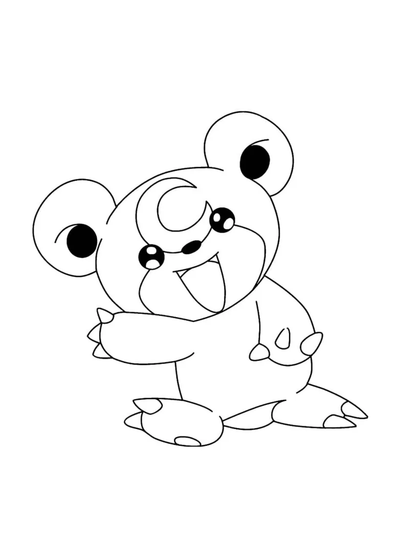 Página para colorear Teddiursa (A4) para imprimir