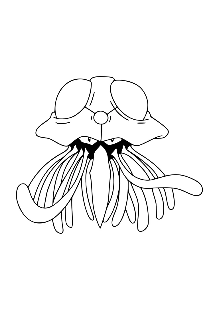 Página para colorear Tentacruel (A4) para imprimir
