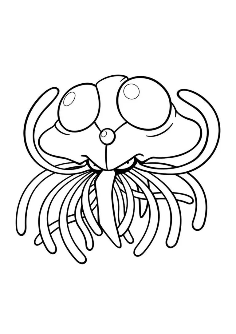 Página para colorear Tentacruel (A4) para imprimir