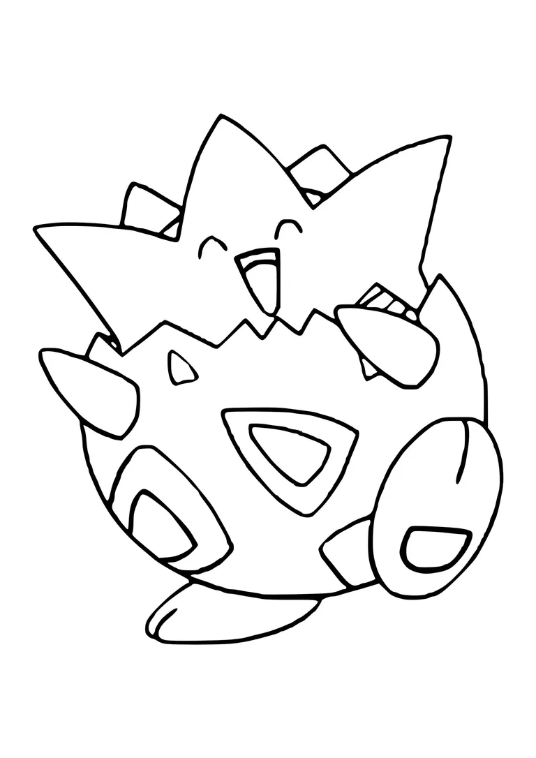 Página para colorear Togepi (A4) para imprimir