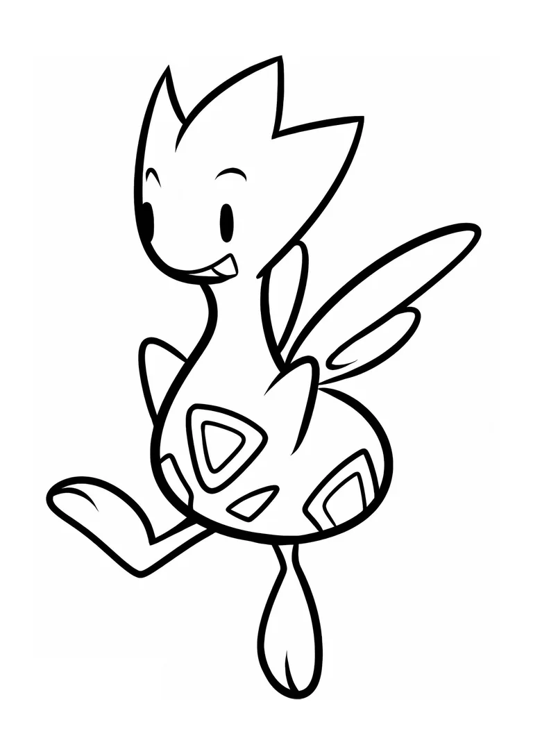 Togetic coloring page (A4) to print