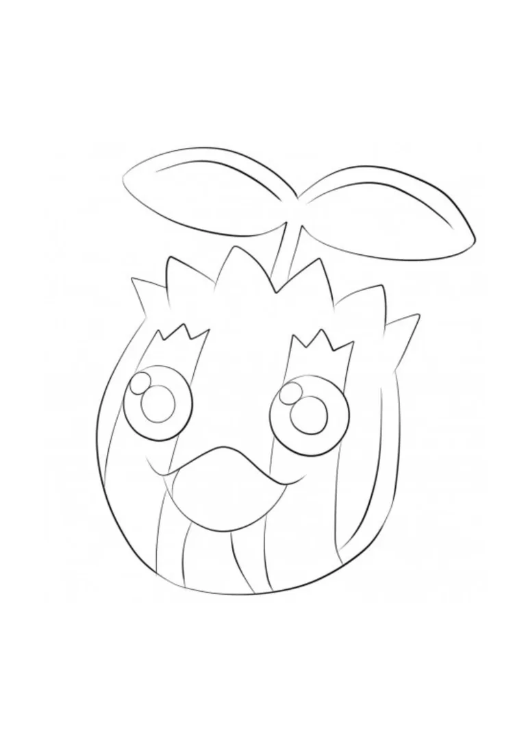 Sunkern coloring page (A4) to print