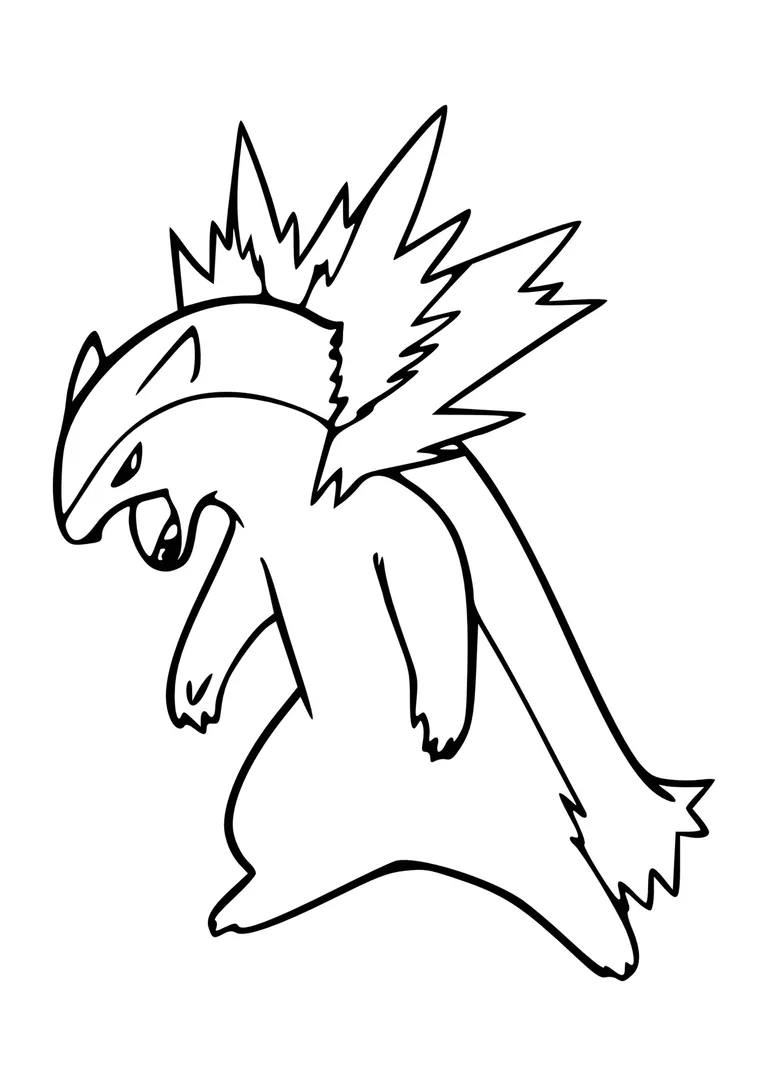 Coloriage Typhlosion (A4) à imprimer