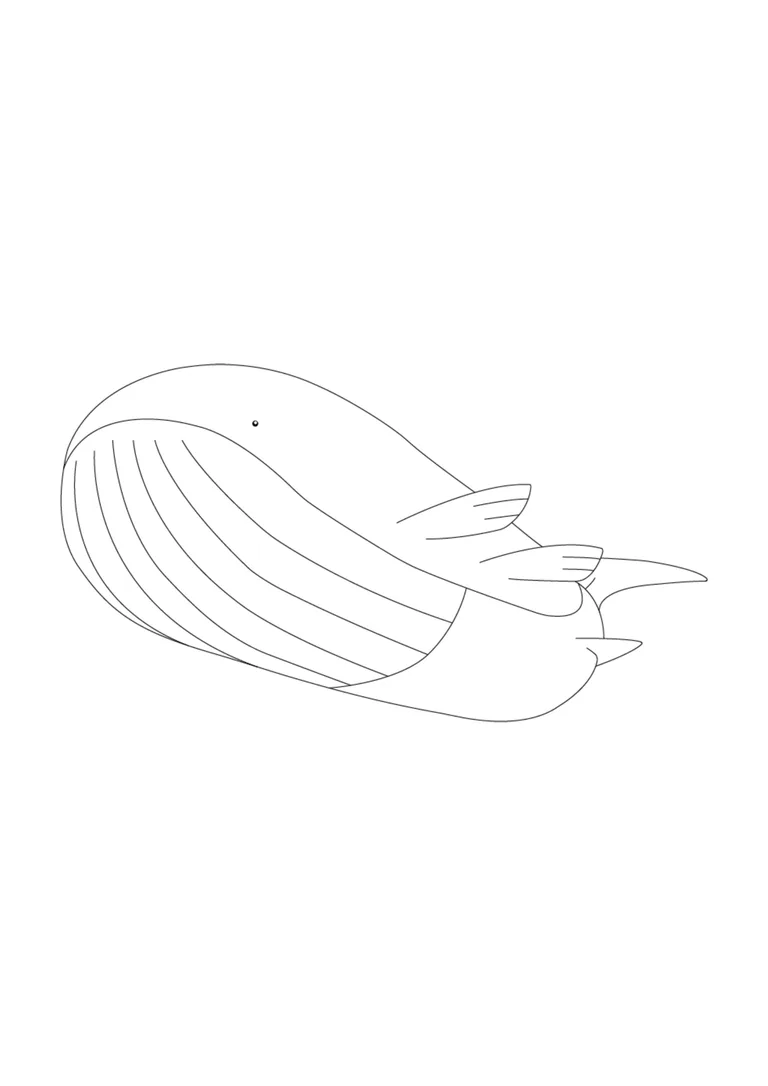 Coloriage Wailord (A4) à imprimer