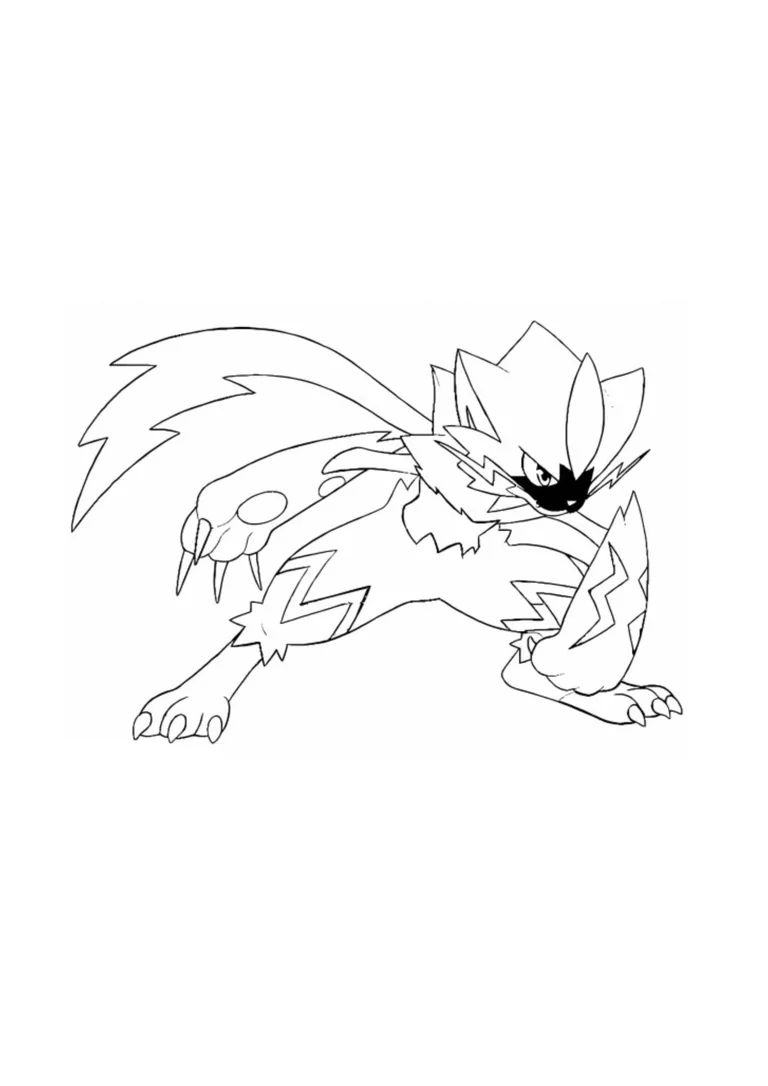 Página para colorear Zeraora (A4) para imprimir